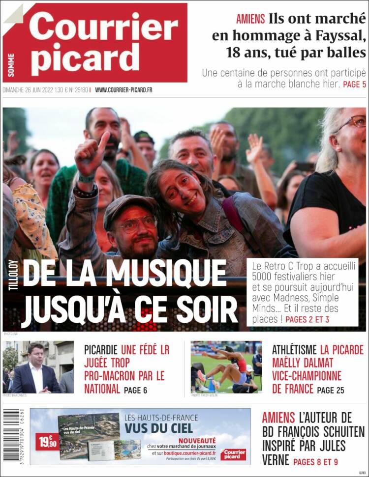 Portada de Courrier Picard (Francia)