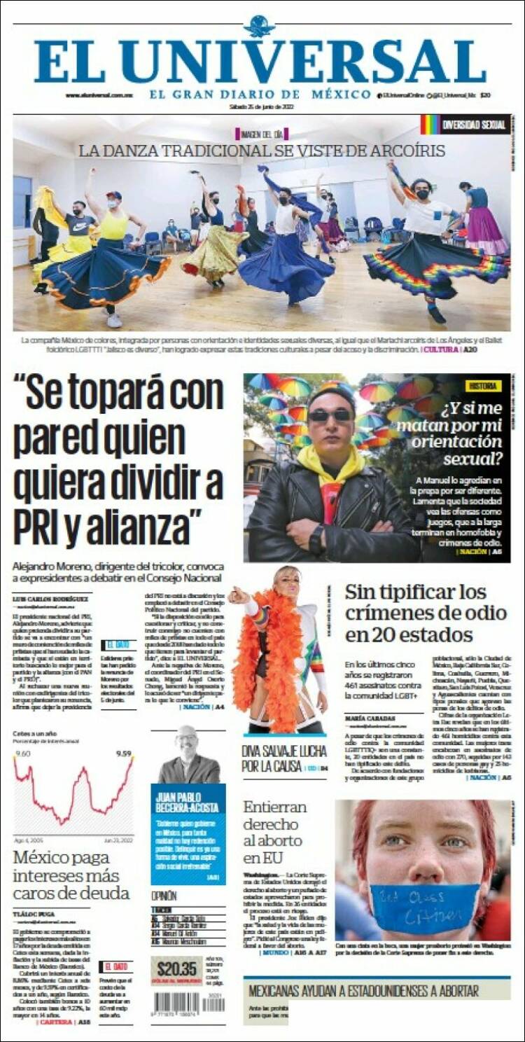 Portada de El Universal (México)