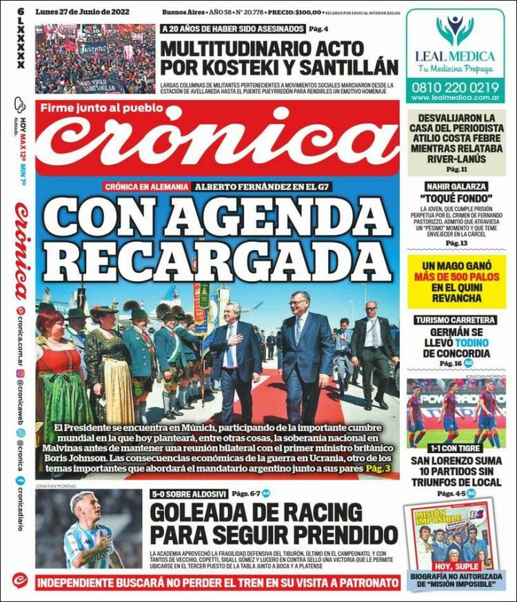 Portada de La Voz del Chaco (Argentina)