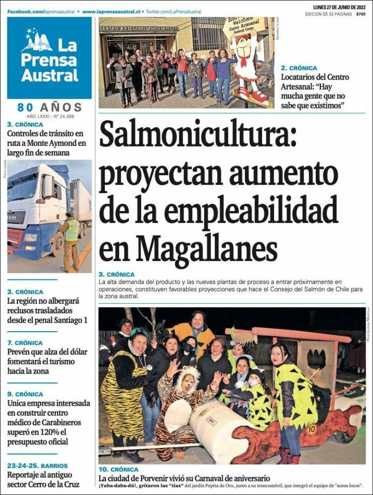 Portada de El Magallanes (Chile)