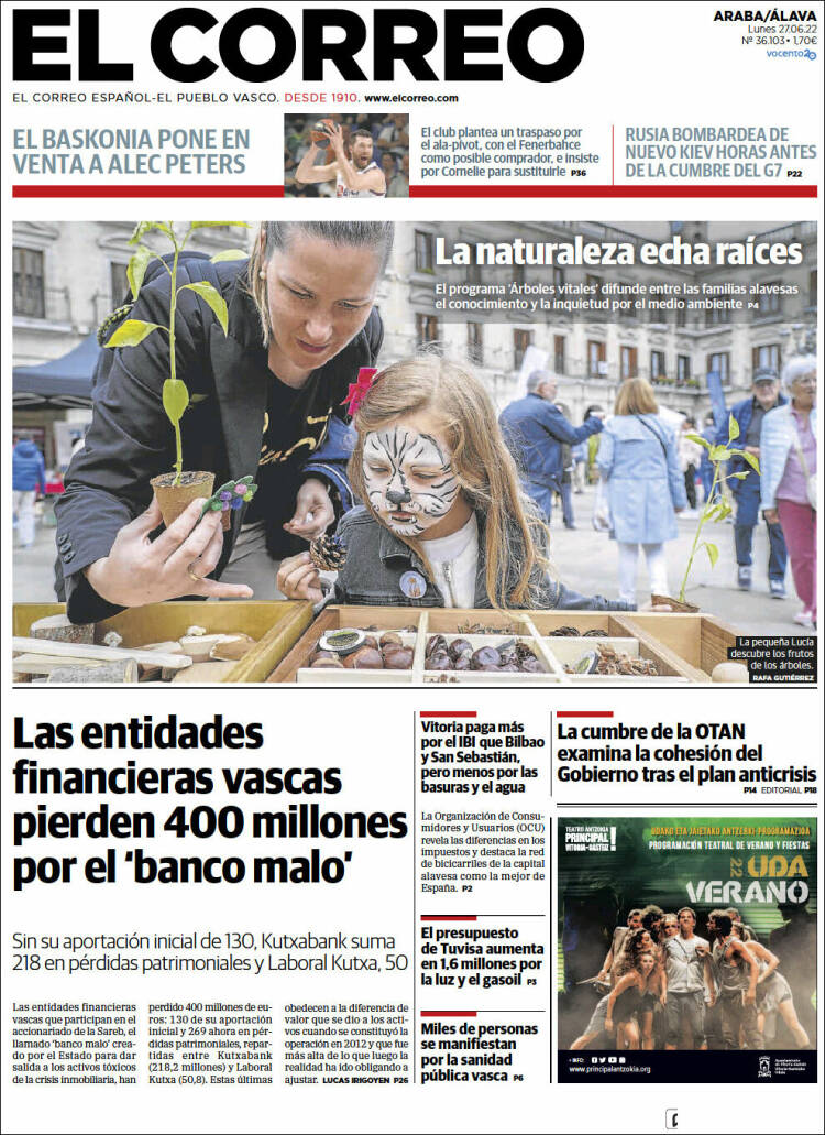 Portada de El Correo - Álava (Espagne)