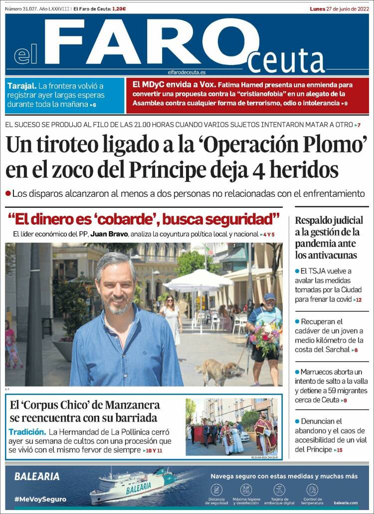 Portada de El Faro de Ceuta (Espagne)