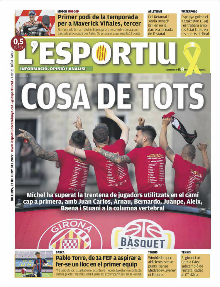 Portada de L'Esportiu : Girona (Espagne)