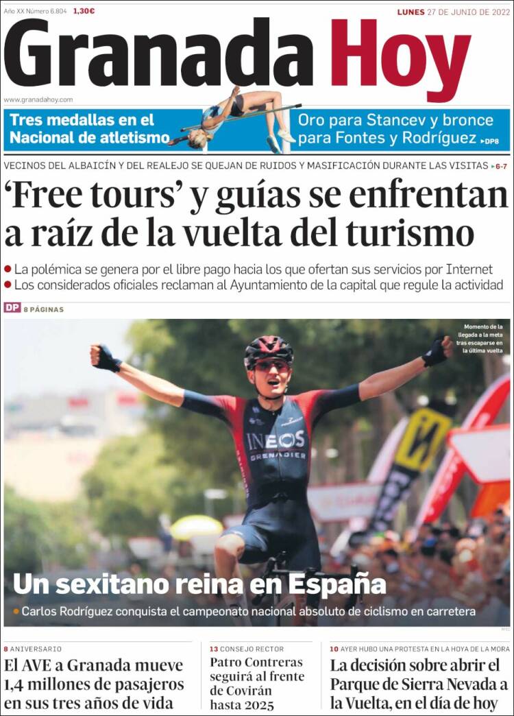 Portada de Granada Hoy (Espagne)