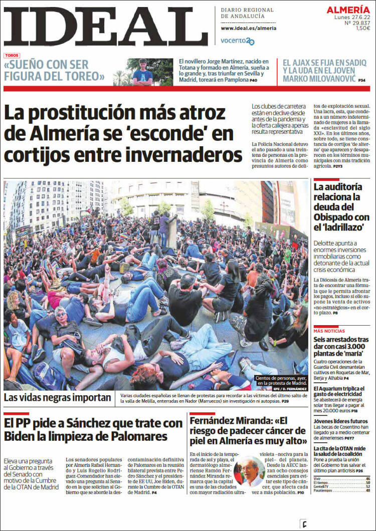 Portada de Ideal Almeria (Espagne)