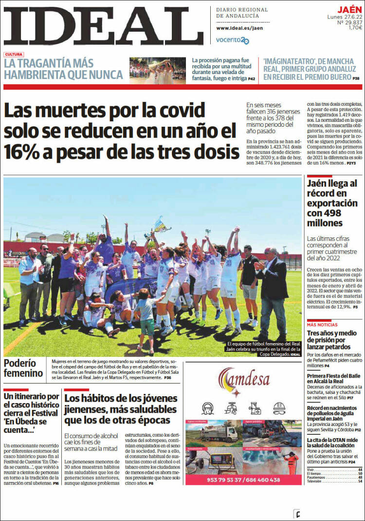 Portada de El Ideal de Jaén (Espagne)