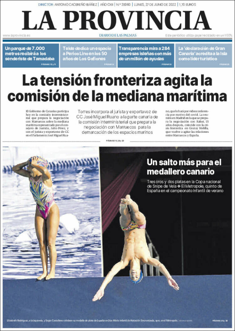Portada de La Provincia (Espagne)