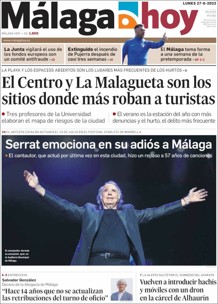 Portada de Málaga Hoy (Espagne)