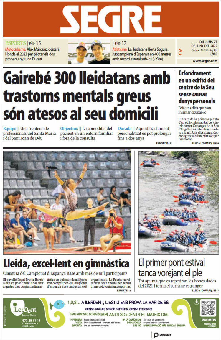 Portada de Segre (España)