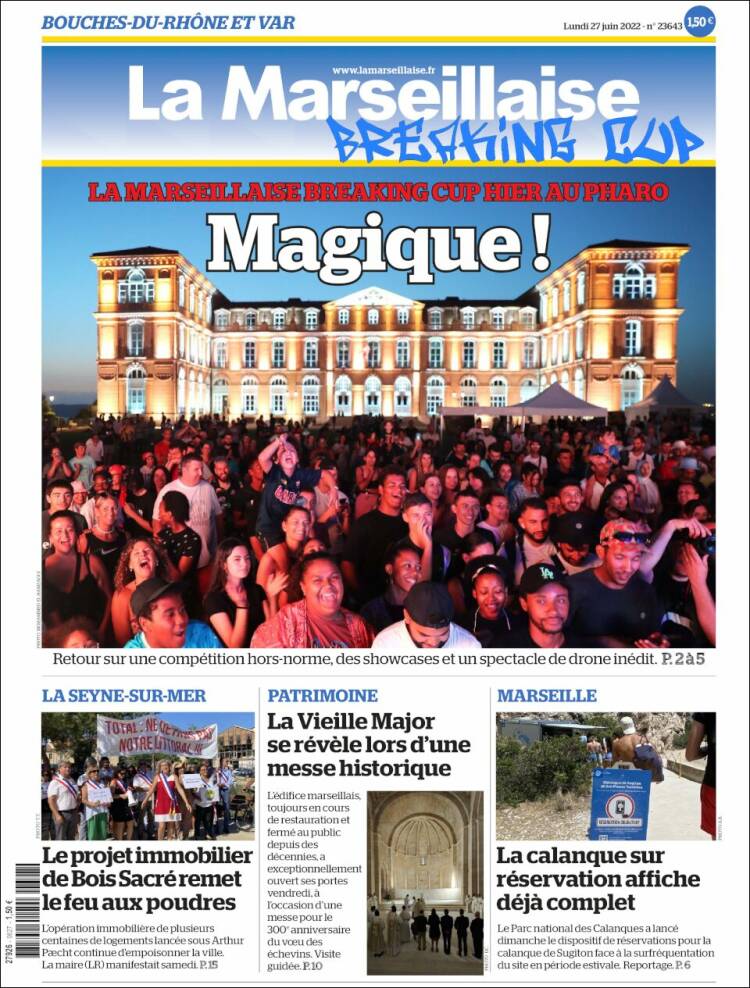 Portada de La Marseillaise (Francia)