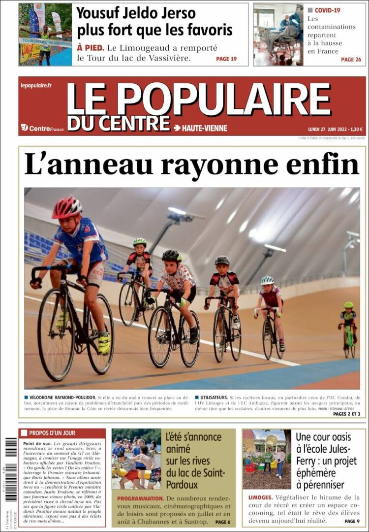 Portada de Le Populaire du Centre (Francia)