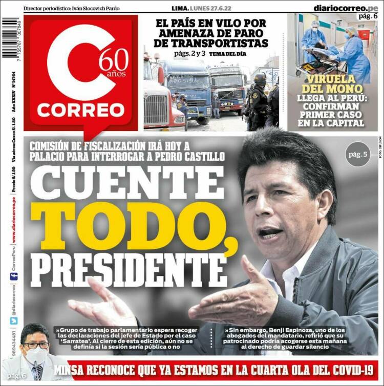 Portada de Diario Correo (Perú)