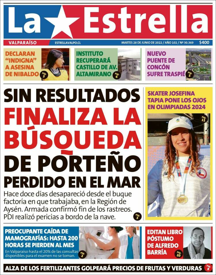 Portada de Estrella de Valparaiso (Chile)