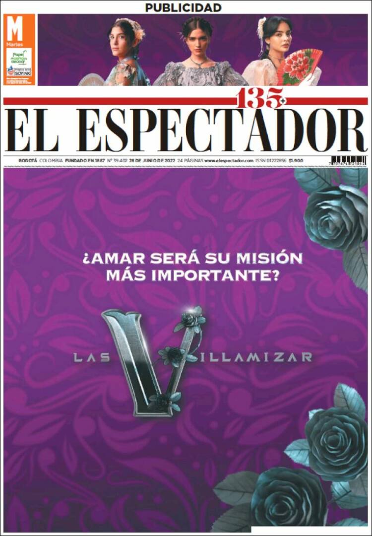 Portada de El Espectador (Colombia)