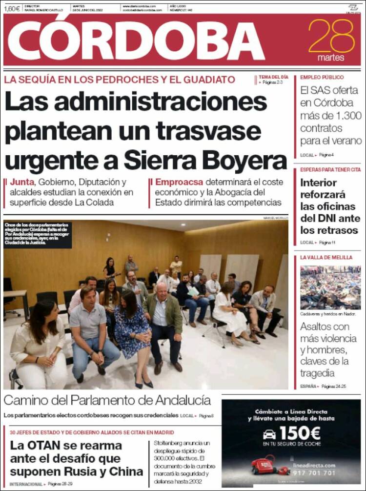 Portada de Diario de Córdoba (Espa&ntilde;a)