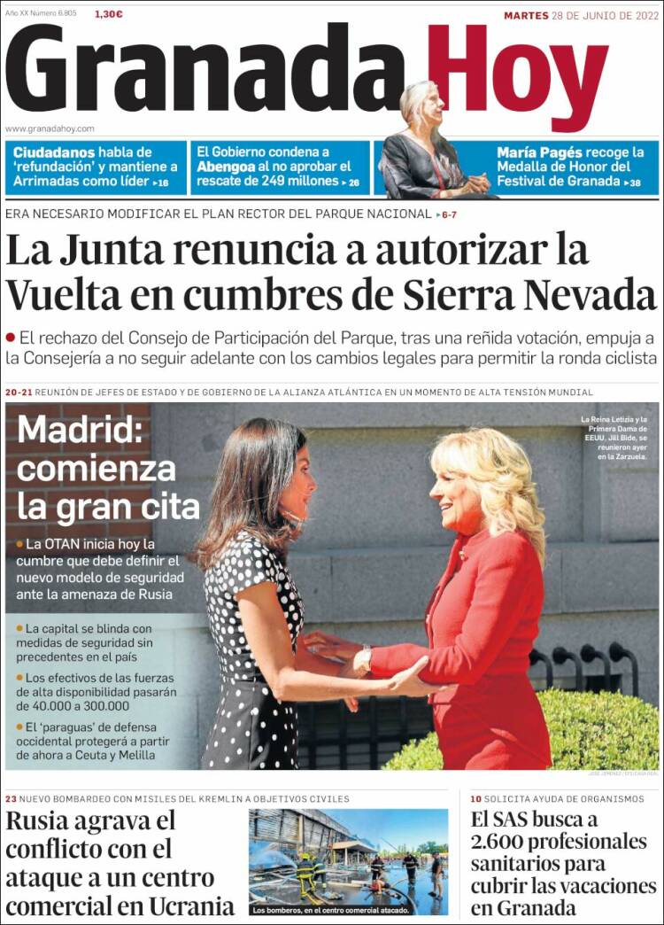 Portada de Granada Hoy (Espa&ntilde;a)