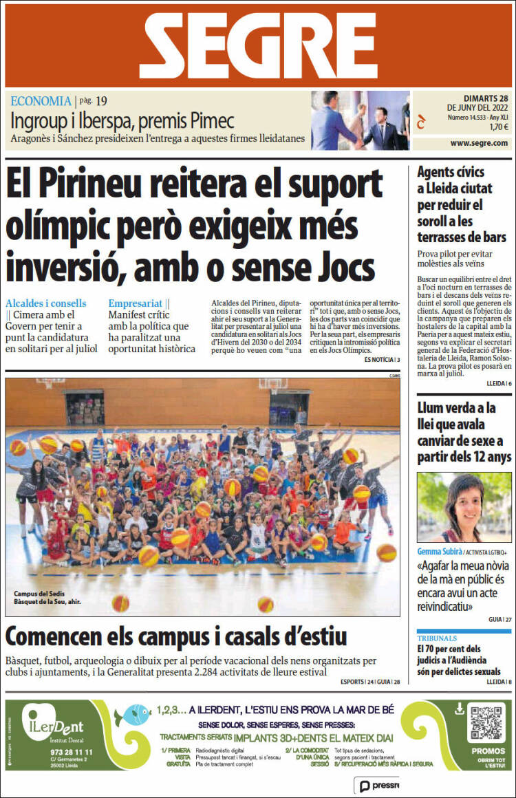 Portada de Segre (Espa&ntilde;a)