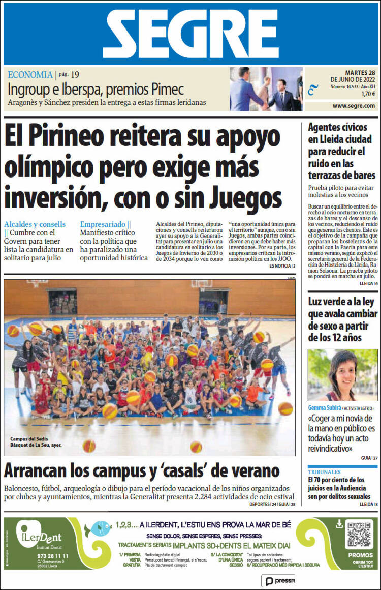 Portada de Segre  (Espa&ntilde;a)