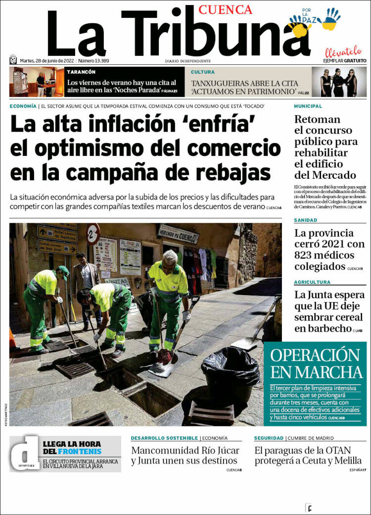 Portada de La Tribuna de Cuenca (Espa&ntilde;a)