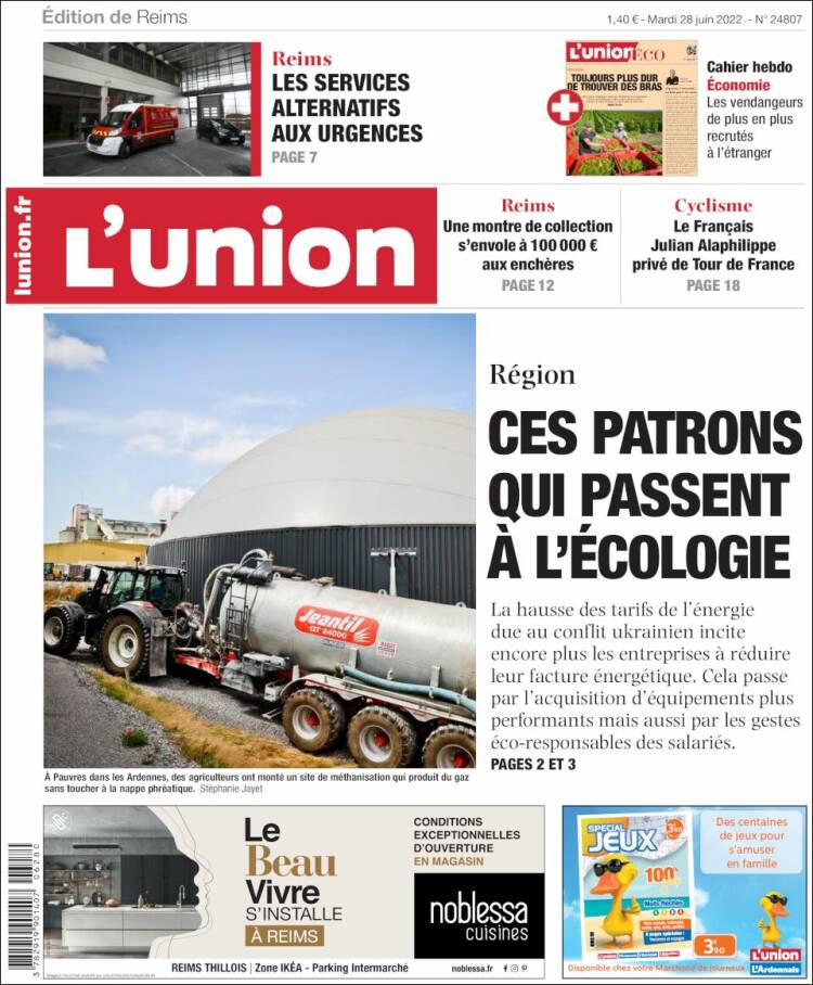 Portada de L'Union (Francia)