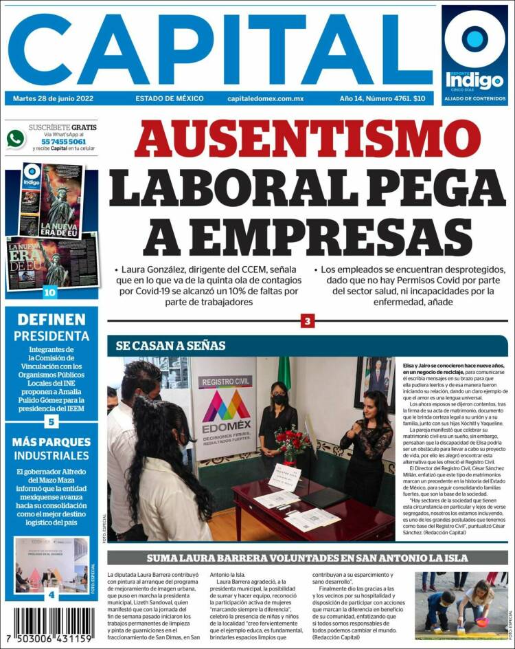 Portada de Capital México (M&eacute;xico)