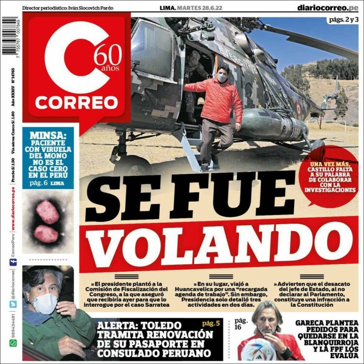 Portada de Diario Correo (Per&uacute;)