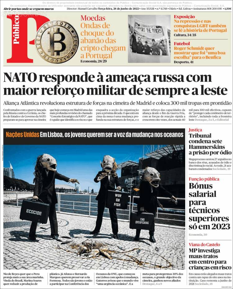 Portada de Público (Portugal)