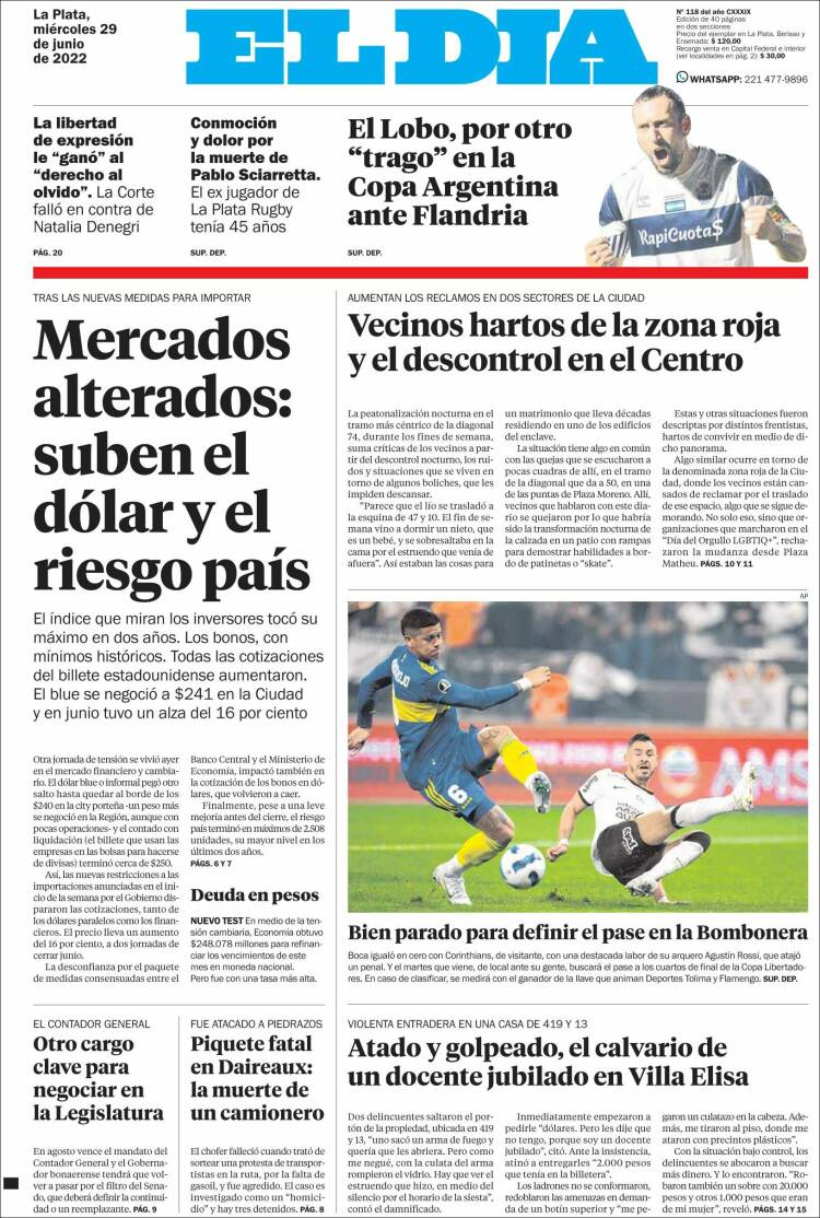 Portada de El Día de la Plata (Argentina)
