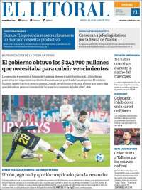 Portada de Diario El Litoral (Argentina)