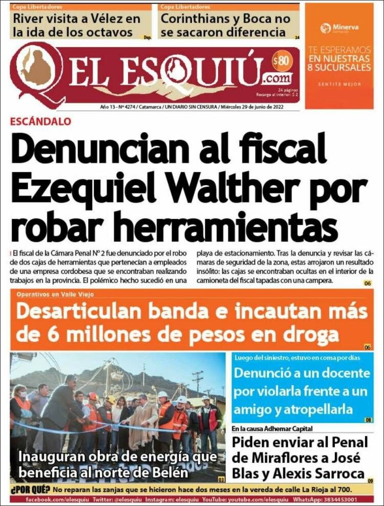Portada de El Esquiu (Argentina)