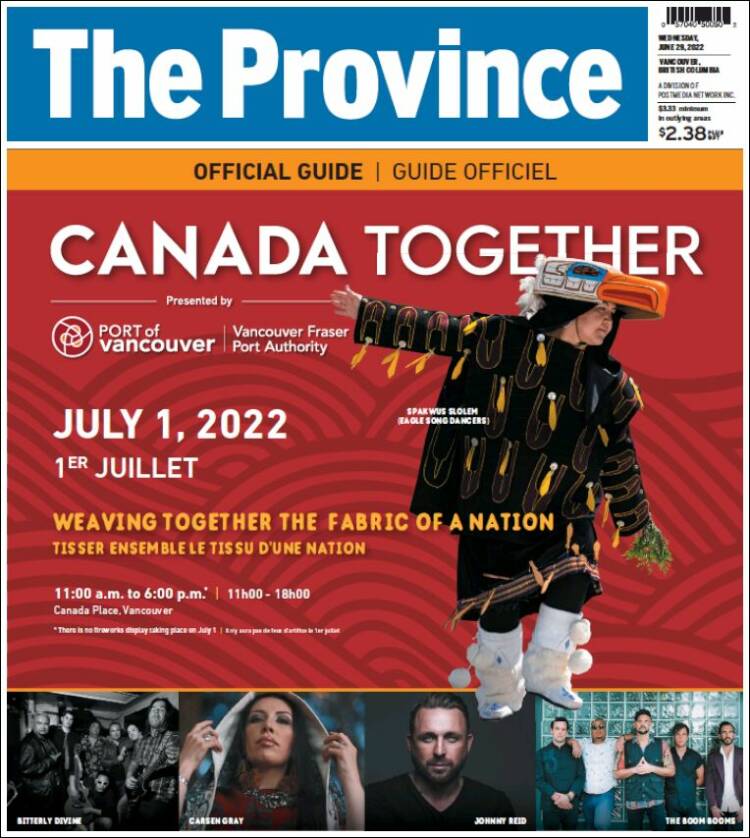 Portada de The Province (Canadá)