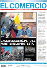 Portada de El Comercio (Équateur)