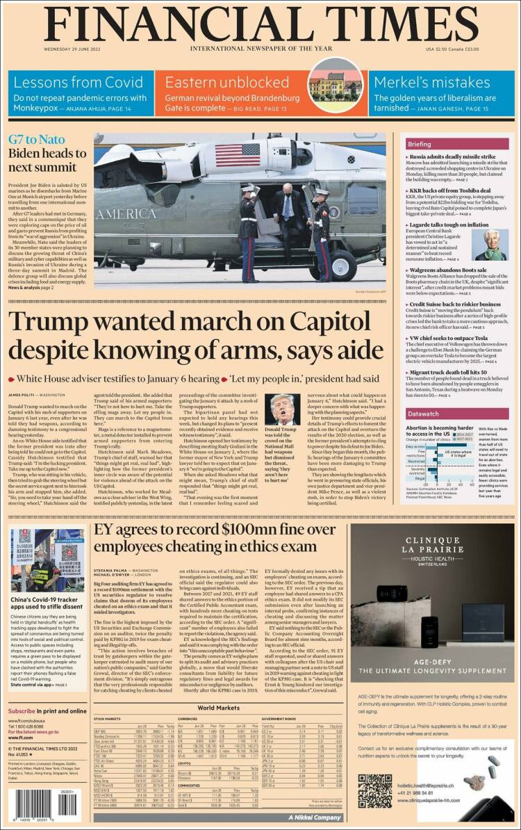 Portada de Financial Times - USA (États-Unis)