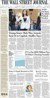 Portada de Wall Street Journal (USA)