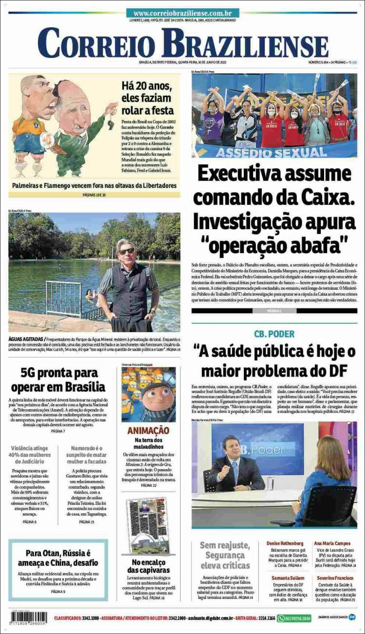 Portada de Correio Braziliense (Brasil)