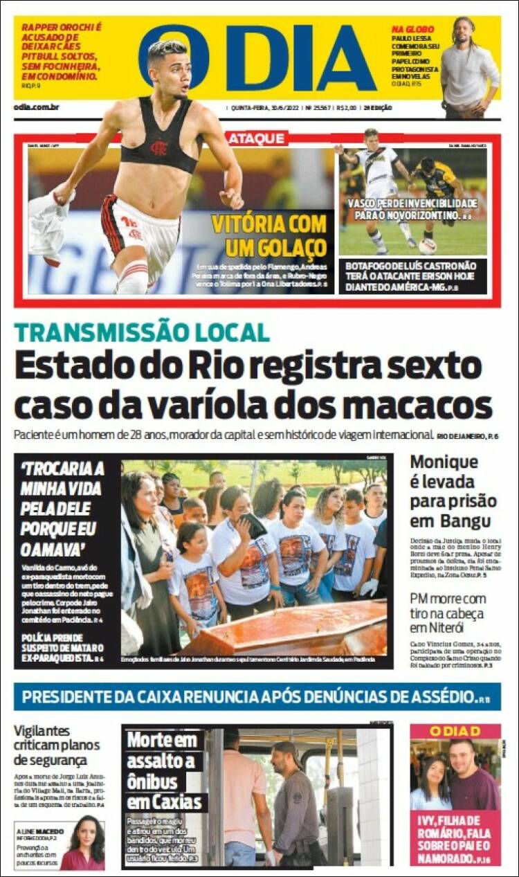 Portada de O Dia (Brasil)
