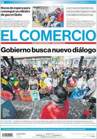 Portada de El Comercio (Ecuador)