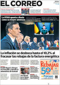 Portada de El Correo (España)