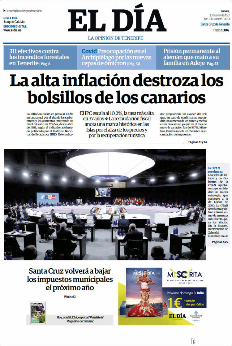 Portada de El Día (Spain)