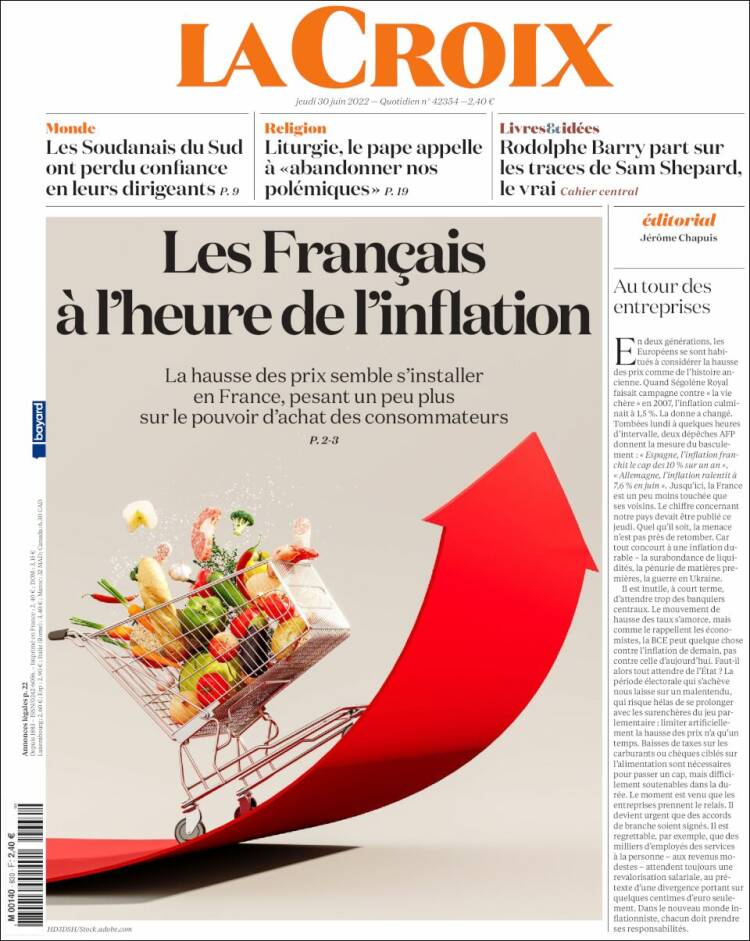 Portada de La Croix (Francia)