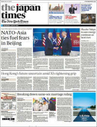 Portada de The Japan Times (Japon)