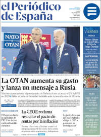 Portada de El Periódico de España (Espagne)