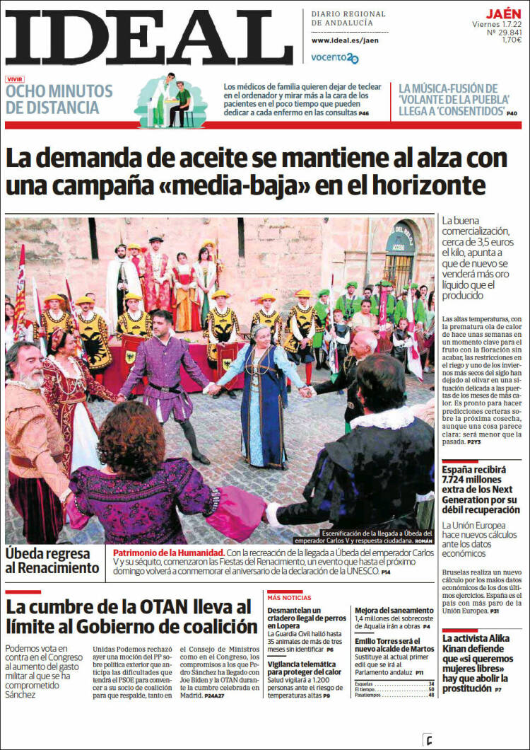 Portada de El Ideal de Jaén (España)