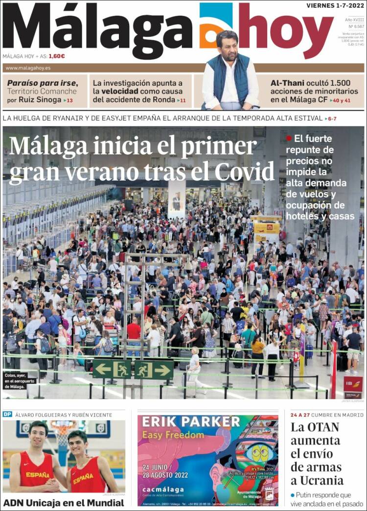 Portada de Málaga Hoy (Espagne)