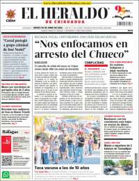 Portada de El Heraldo de Chihuahua (México)