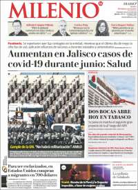 Portada de Milenio - Jalisco (México)