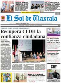 Portada de El Sol de Tlaxcala (Mexico)