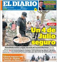 Portada de El Diario NY (USA)