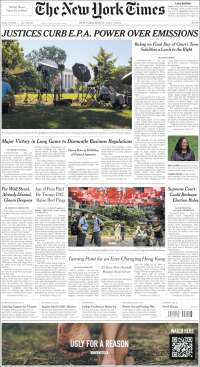 Portada de New York Times (États-Unis)