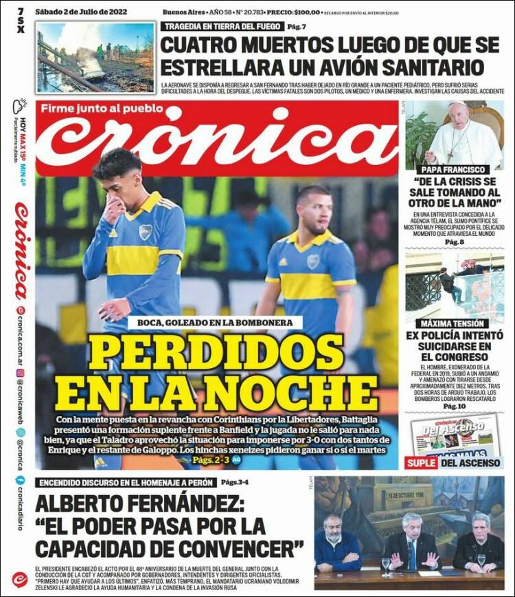 Portada de Diario El Libertador (Argentina)